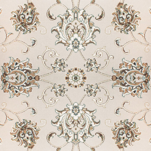 Beige / Gold 26 2442 Floral Temple Wilton Carpet