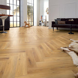 Pisa Oak Kronotex Herringbone 8mm Laminate Flooring