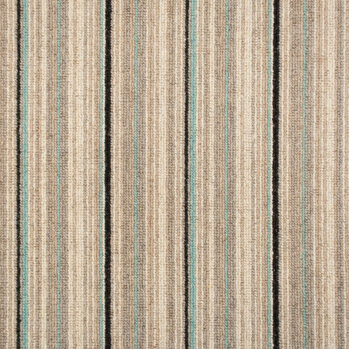 Aqua Shetland Striped Carpet