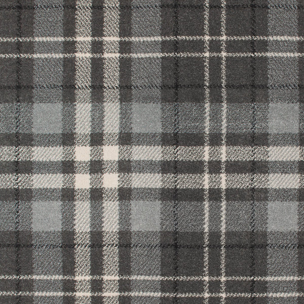 Silver Modern Tartan Queensville Wilton Carpet