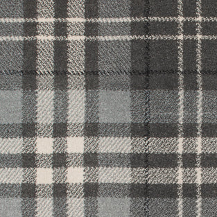 Silver Modern Tartan Queensville Wilton Carpet