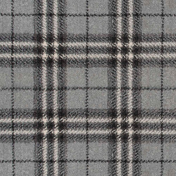 Silver Traditional Tartan Queensville Wilton Carpet