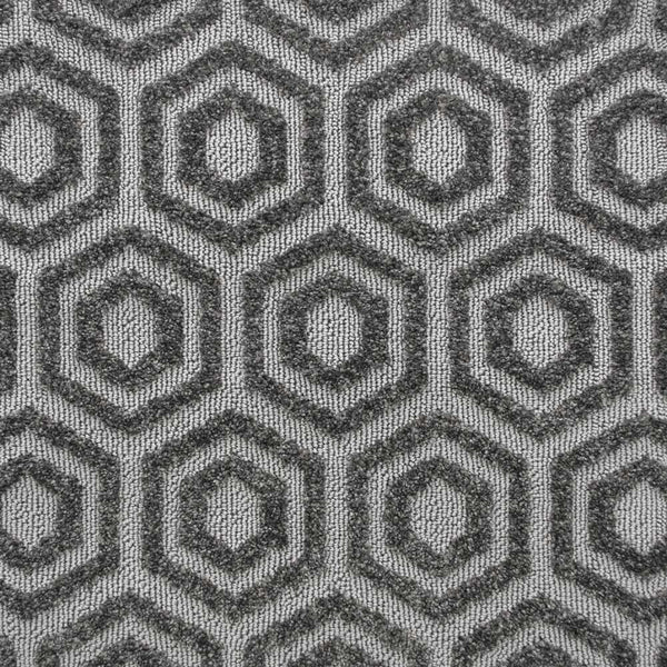 Dark & Light Grey Geometric Structura Carpet