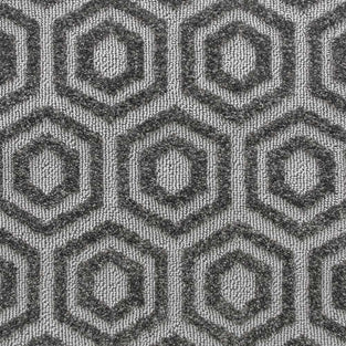 Dark & Light Grey Geometric Structura Carpet