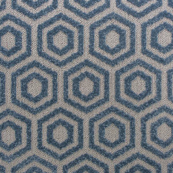 Blue & Grey Geometric Structura Carpet