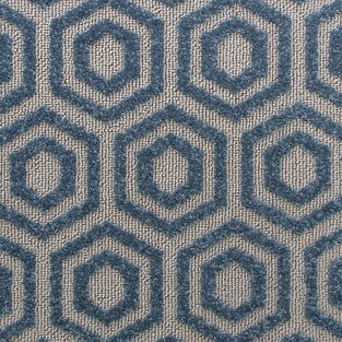 Blue & Grey Geometric Structura Carpet