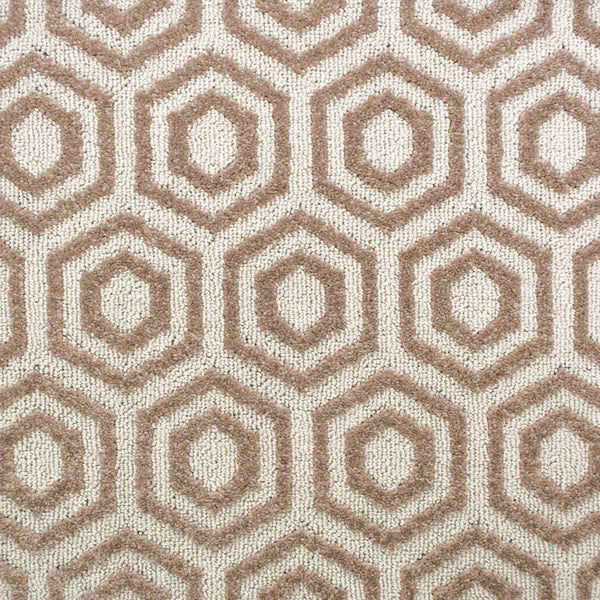 Beige & Cream Geometric Structura Carpet