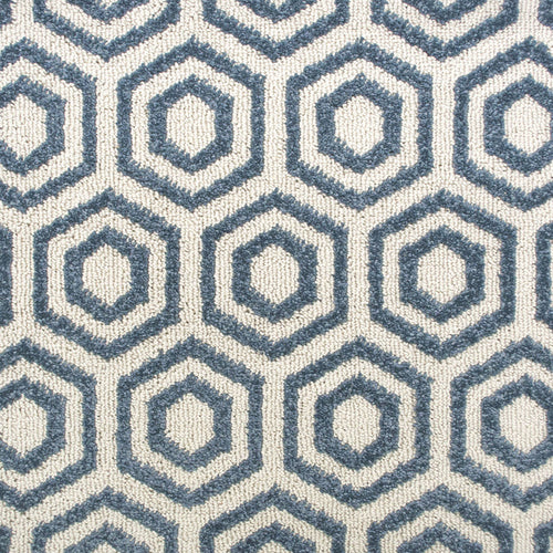 Blue & Cream Geometric Structura Carpet