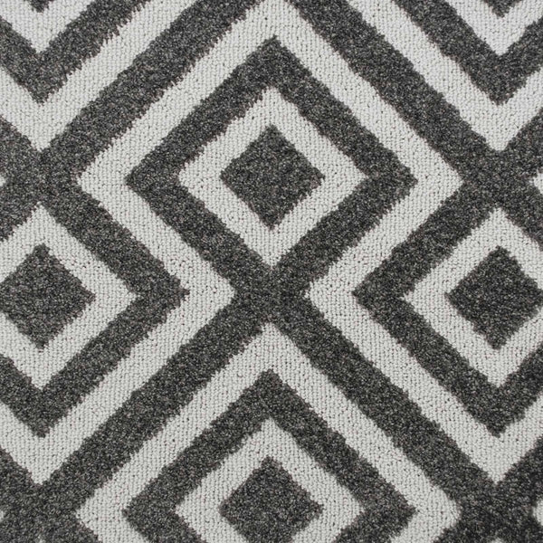 Dark Grey & Cream Diamond Structura Carpet