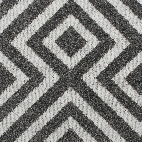 Dark Grey & Cream Diamond Structura Carpet