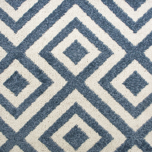 Blue & Cream Diamond Structura Carpet