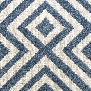 Blue & Cream Diamond Structura Carpet