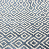 Blue & Cream Diamond Structura Carpet