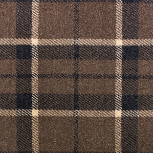 Brown Dark Grey 33 Tartan Wilton Carpet